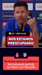 Simeone resuelve la polémica del partido de LaLiga en Miami con filosofía