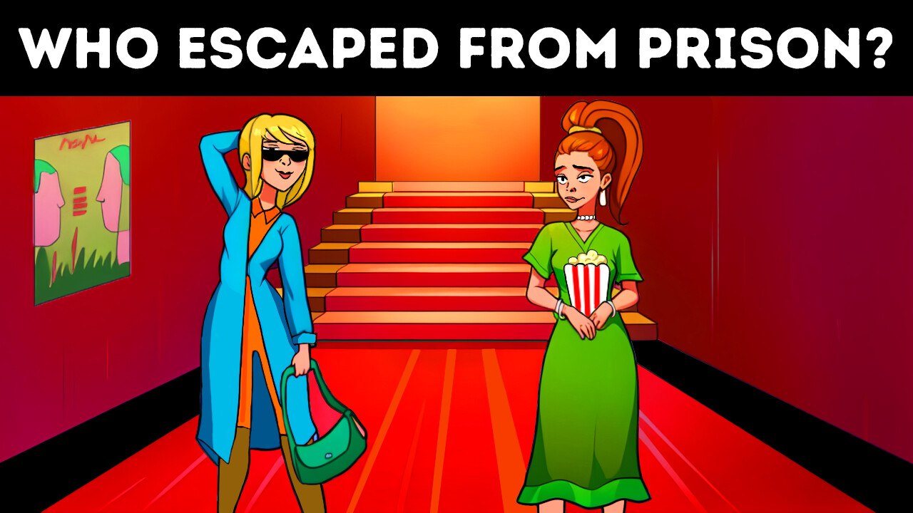 Which Girl Has Escaped From Prison? 😨 #brightside #riddles #brainteasers #shorts