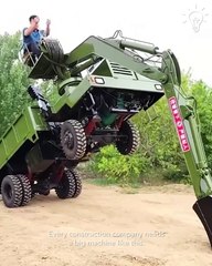 A construction company with its huge machines!