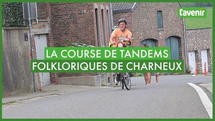 La course de tandems folkloriques de la fête à Charneux 2025