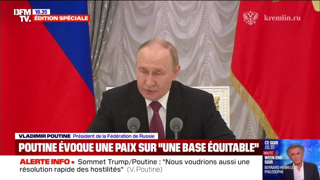 Une paix sur une base équitable : ce que disent Vladimir Poutine et Donald Trump après le sommet en Alaska