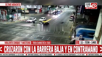 Brutal accidente en Flores: así fue el impacto del tren contra el taxi