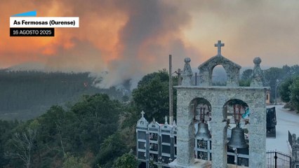 Los incendios forestales que asolan España, desde el aire