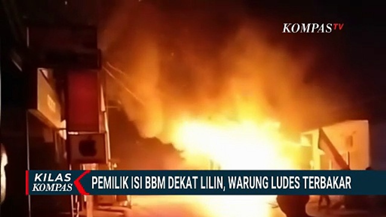 Lalai Tuang BBM Dekat Lilin, Warung di Baubau Sultra Hangus Terbakar