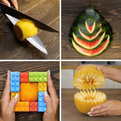 Fast ways to cut and peel fruits and veggies🍉