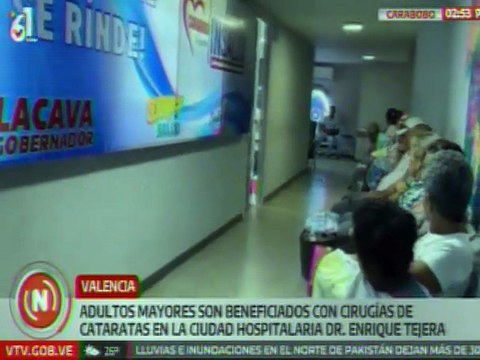 Carabobo I Atendieron a adultos mayores con cirugía de cataratas en la Ciudad Hospitalaria Dr. Enrique Tejera