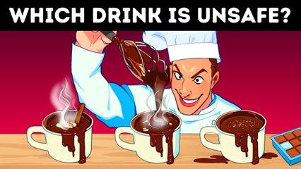 Which Hot Chocolate Will Make Him Sleepy? ☕️ #riddles #hotchocolate #quiz