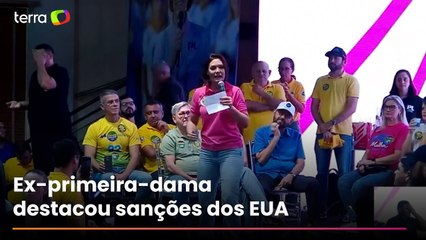 ‘Perdeu o visto? Vai para o Beto Carrero’, ironiza Michelle Bolsonaro em evento do PL