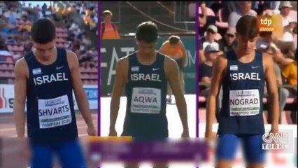 Atletizm şampiyonasında skandal hareket: İsrailli sporcudan 'kafa kesme' işareti