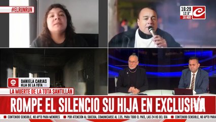 Rompe el silencio la hija de la Tota Santillán: "Estaba medicado y contenido"