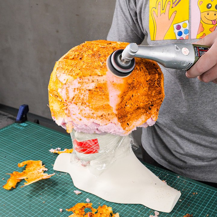 Keep it safe in whatever you so with a  helmet from fibers ⛑️ #diy #craft #handmade #safety #helmet #fibers #fyp