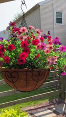 Hyeflora Artificial Fake Hanging  Flower Basket for Outdoors