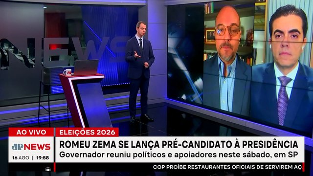 ALCKMIN REBATE TRUMP / ZEMA LANÇA PRÉ-CANDIDATURA PARA PRESIDÊNCIA | JORNAL JOVEM PAN - 16/08/2025