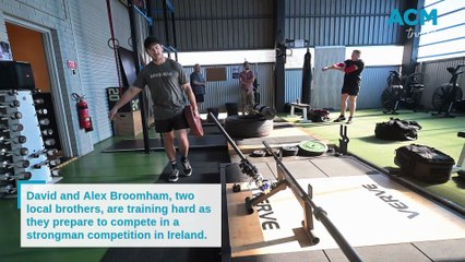 David and Alex Broomham prepare for their journey to Ireland