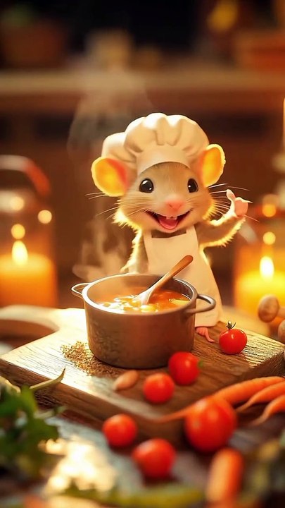 Cute Mouse 🐭 Making Soup 🍲 | Funny Kids Cartoon Short Video | #shorts