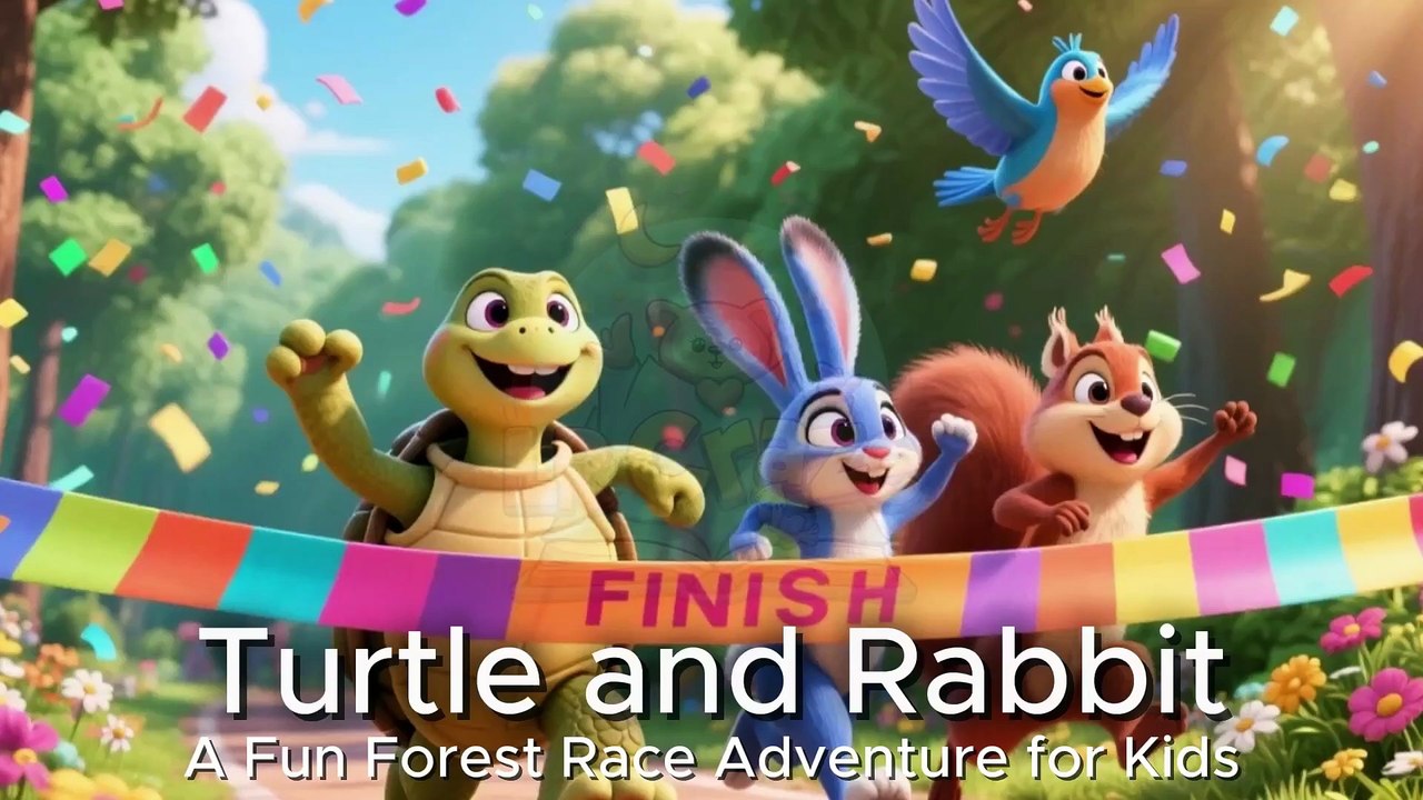 Turtle, Rabbit, Bird and Squirrel Adventure | A Fun Forest Race Adventure for Childrens