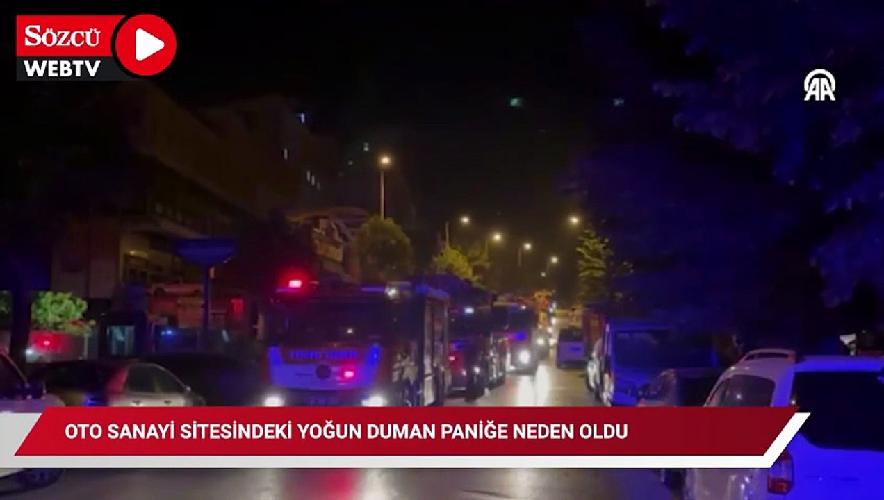 Bağcılar'da oto sanayi sitesindeki yoğun duman paniğe neden oldu