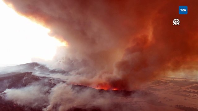 Çanakkale Gelibolu'da orman yangını 2. gününde: 5 köy tahliye edildi, havadan ve karadan müdahale devam ediyor