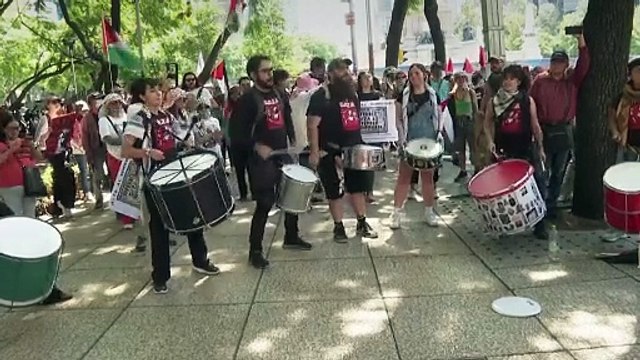 معترضان در مکزیکوسیتی خواستار قطع روابط با اسرائیل شدند