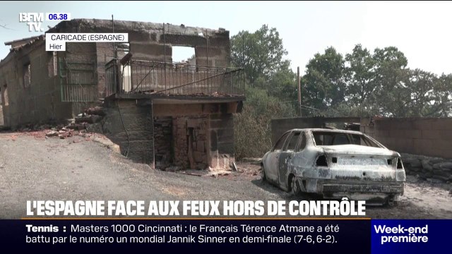Incendies en Espagne: à Caricade, près de 20 habitations ont été ravagées par les flammes