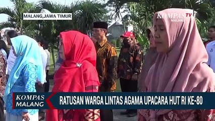 Momen Khidmat Ratusan Warga Lintas Agama Upacara HUT Ke-80 RI