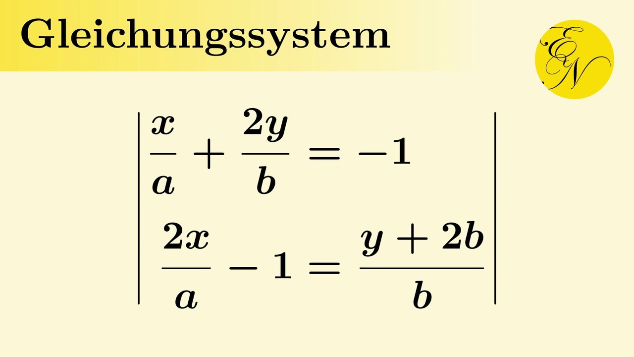 Gleichungssystem mit Parameter