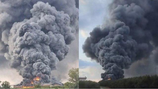 Teano, incendio alla Campania Energia: bruciano rifiuti, nube tossica sulla zona (16.08.25)