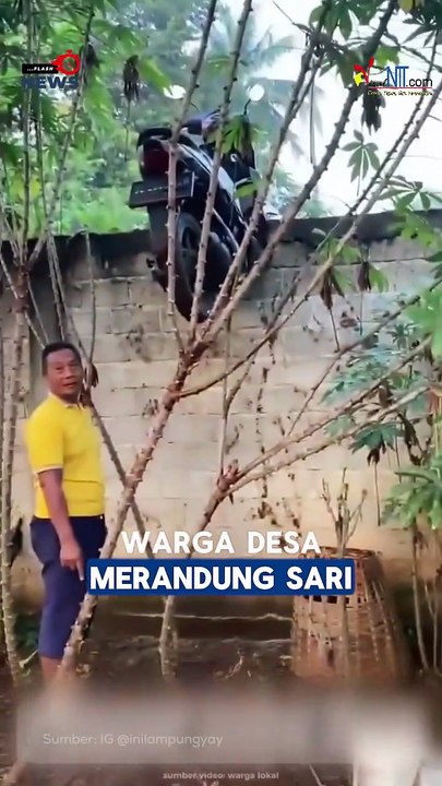 Viral Motor Tetiba Nyangkut di Atas Beton Rumah Warga Lampung, Diduga Imbas Aksi Curanmor