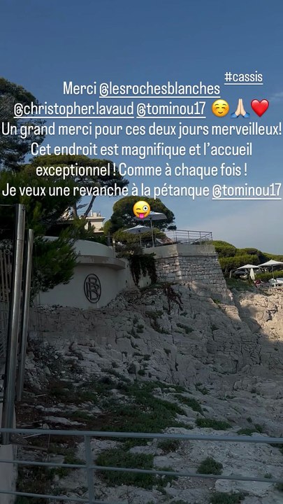 Guillaume Canet de passage à Cassis dans les Bouches-du-Rhône, près de Marseille. Vidéo publiée sur son compte Instagram le 16 août 2025.