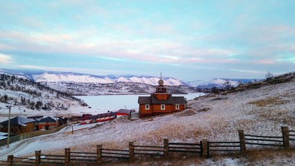 Beautiful Winter View of Russian Orthodox Church