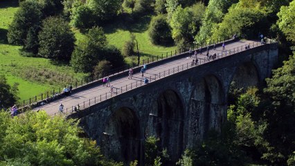 Drone Footage of a Bridge at the Derbyshire