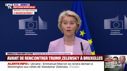 "L'Ukraine doit protéger sa souveraineté et son intégrité territoriale", assure Ursula von der Leyen