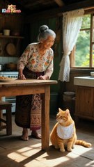 Si Oyen Membantu nenek memasak #kucinglucu #ceritaanak #sioyen