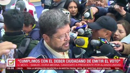 Samuel Doria Medina vota y dice que esta es la única forma de salir de la crisis