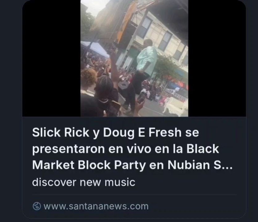 Slick Rick y Doug E Fresh se presentaron en vivo en la Black Market Block Party en Nubian Square Boston Roxbury