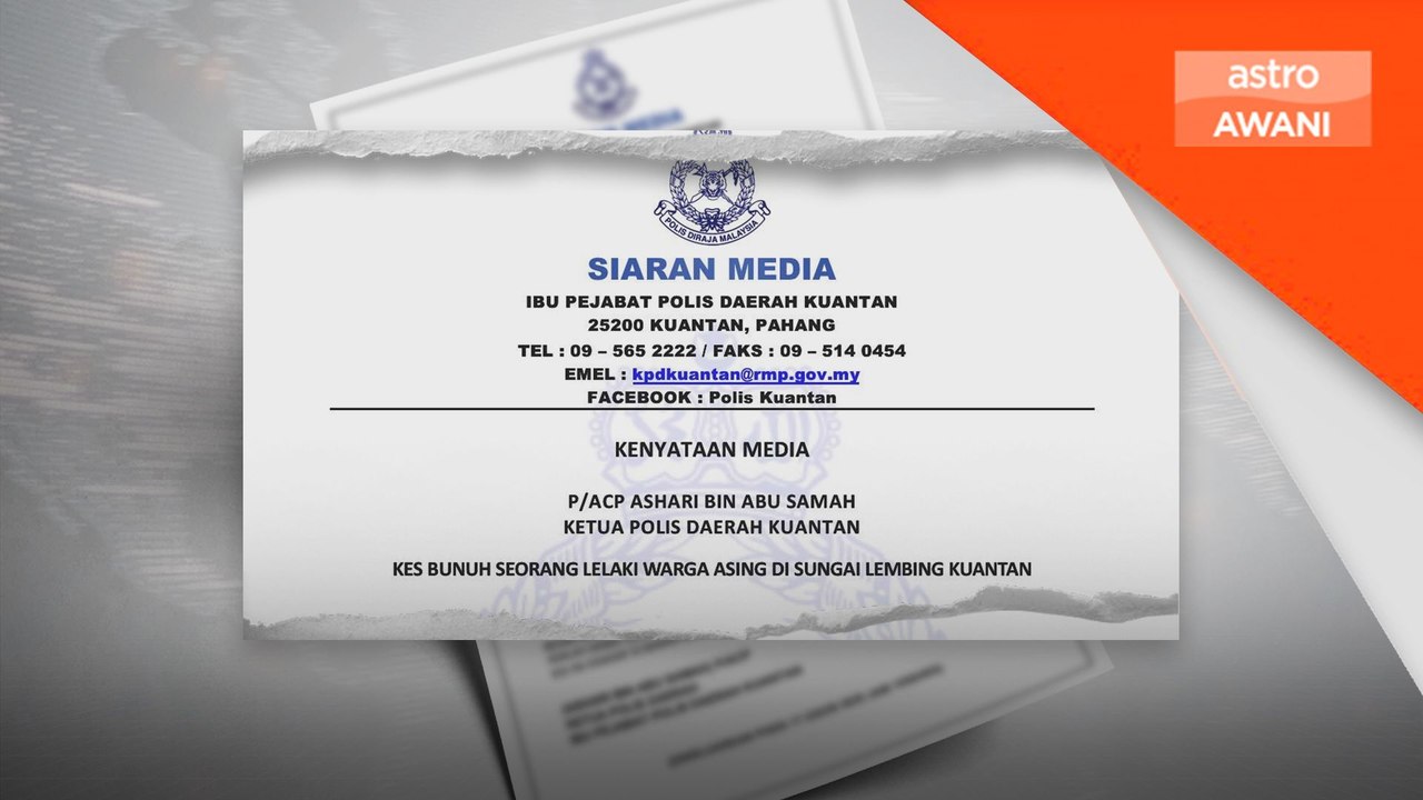 Empat ditahan bantu siasatan kes bunuh warga asing di Sungai Lembing