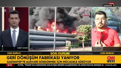 Gaziantep’te geri dönüşüm fabrikasında yangın: Dumanlar gökyüzünü kapladı