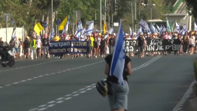 Israelis stage nationwide protests demanding end to Gaza war, release of hostages