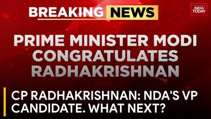 PM Modi congratulates CP Radhakrishnan as NDA nominates him as Veep candidate
