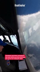 Imagens mostram momento em que especialistas entram no olho do furação Erin