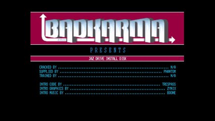 Amiga Cracktro Jaz Drive Install Disk by Bad Karma (1996)