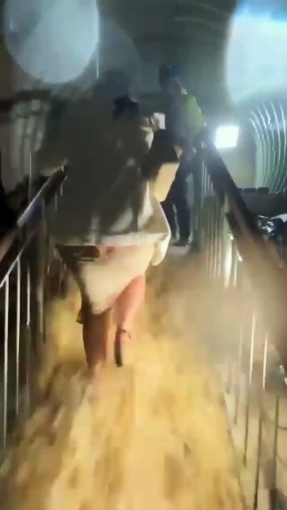 Having to be led out of flooded Marbel Arch Caves in Northern Ireland