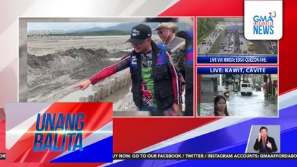 Kalidad ng ilang gumuhong dike sa Brgy. Mulawin at Brgy. Tagumpay, pinuna | Unang Balita