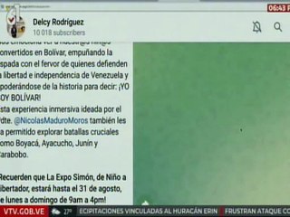 Vicepresidenta Rodríguez informó que la Expo Simón de Niño a Libertador superó las 400 mil visitas