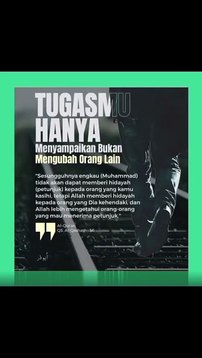Tugasmu Hanya Menyampaikan Bukan Mengubah Orang Lain