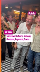 Belle soirée au VIP Room à  St Tropez entre Philippe Lelouch, Jerome Anthony, Cyril Hanouna, Raymond Aabou...