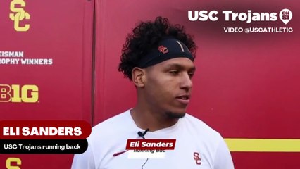 USC Trojans running back Eli Sanders discusses the competitive mindset at USC