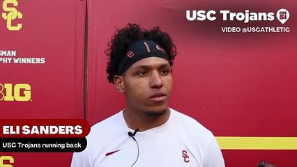 USC Trojans running back Eli Sanders discusses the variety in the running backs room