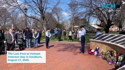 The Last Post at Vietnam Veterans Day in Goulburn