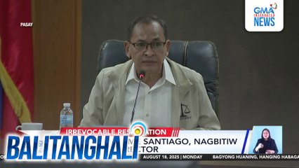 Ret. Judge Jaime Santiago, nagbitiw bilang NBI director | Balitanghali